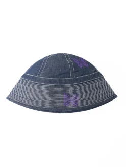 SAILOR HAT 10oz C/L DENIM / PAPILLON EMB | Needles Discount