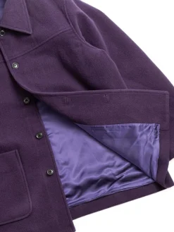 S.N. COVERALL WOOL MOLESKIN EGGPLANT | Needles Discount