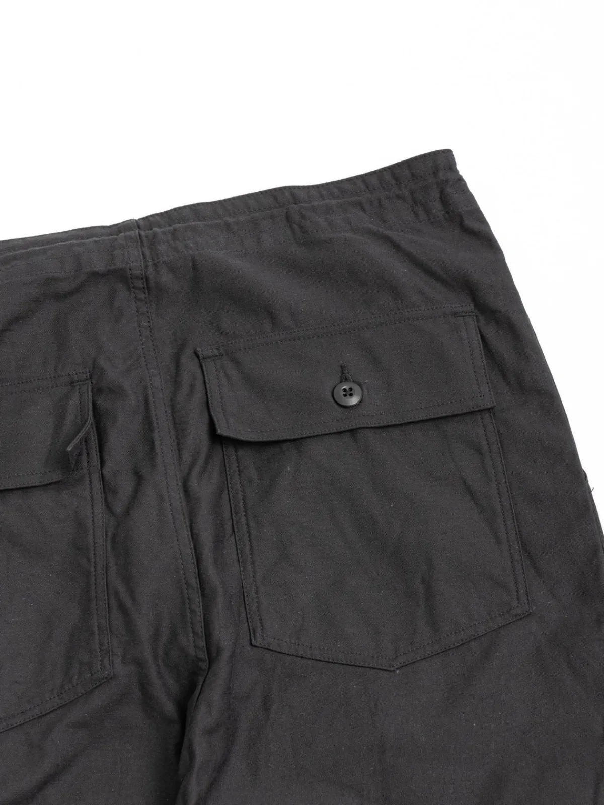 STRING FATIGUE PANT BACK SATEEN BLACK | Needles Clearance