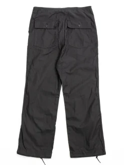 STRING FATIGUE PANT BACK SATEEN BLACK | Needles Clearance