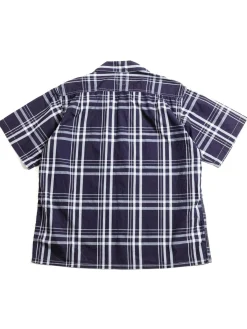 NEW BASIC S/S SHIRT INDIGO CHECK 1 | Post O&rsquo;alls New