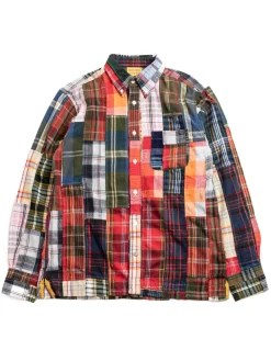 (OM45100.25) WINTER MADRAS PATCHWORK STRAIGHT HEM BD SHIRT | TBB X OMTC Discount