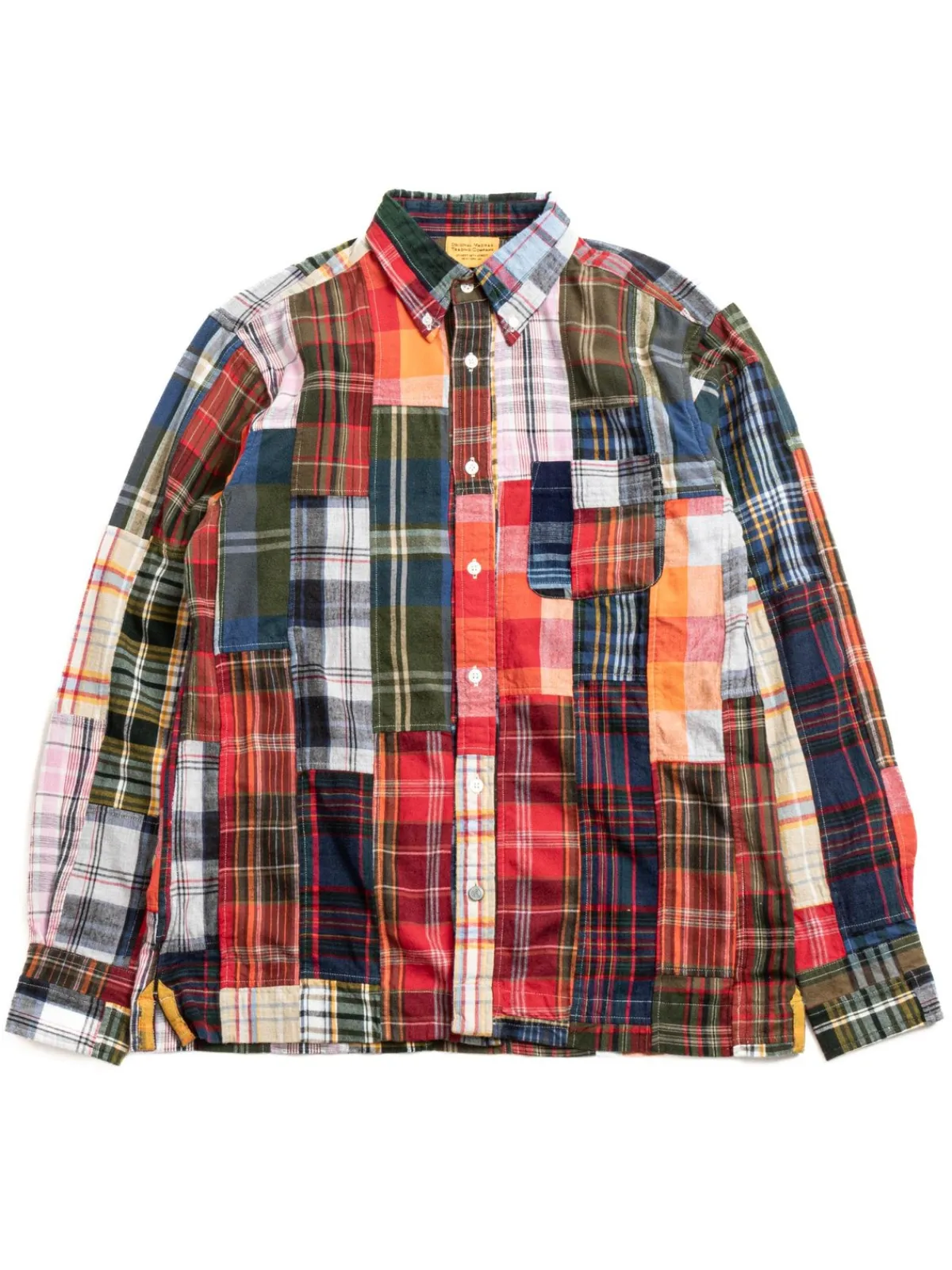 (OM45100.25) WINTER MADRAS PATCHWORK STRAIGHT HEM BD SHIRT | TBB X OMTC Discount