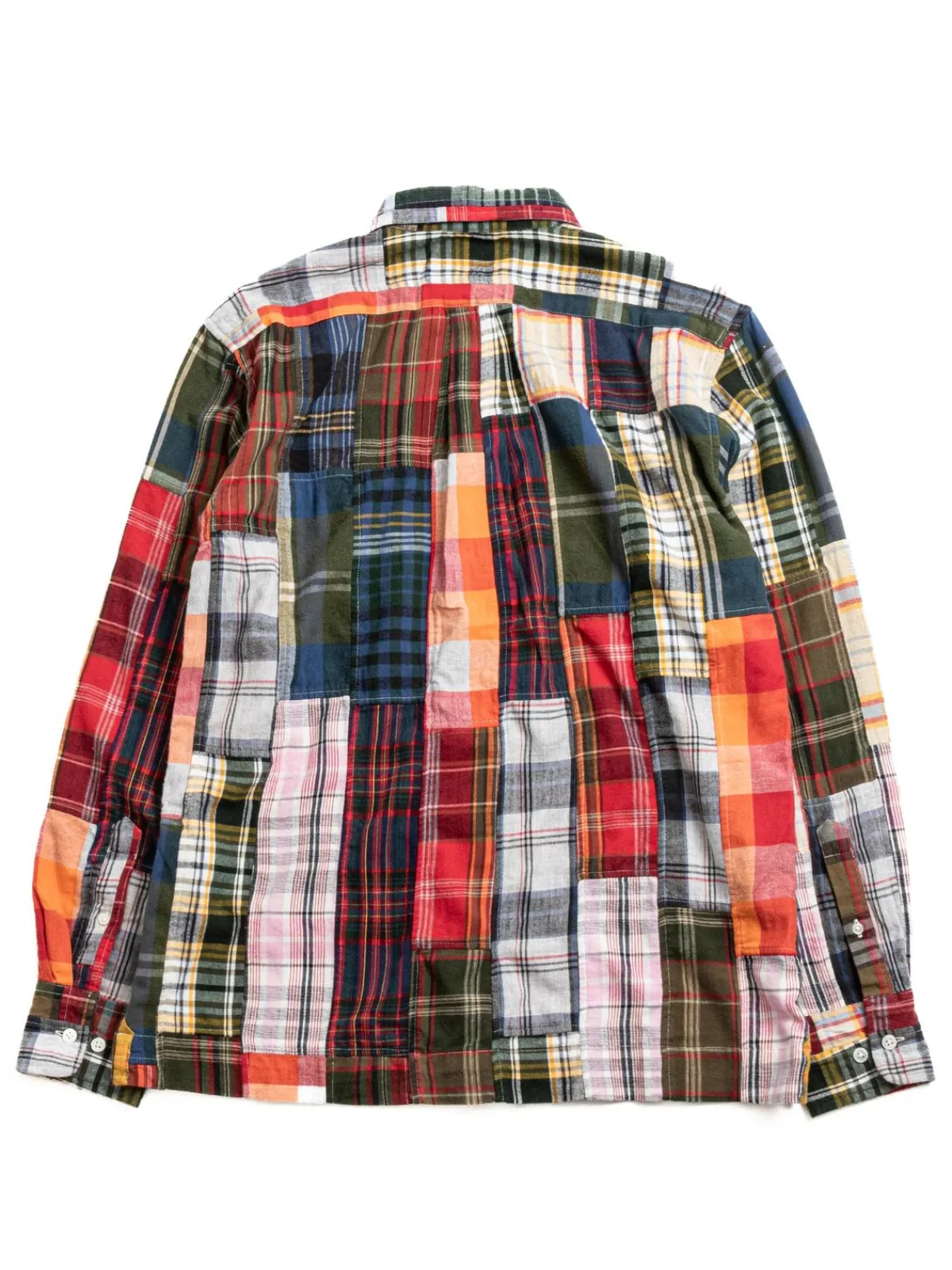 (OM45100.25) WINTER MADRAS PATCHWORK STRAIGHT HEM BD SHIRT | TBB X OMTC Discount