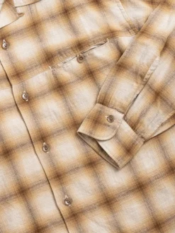 OPEN&ndash;NECKED SHIRT BROWN | SEUVAS Sale