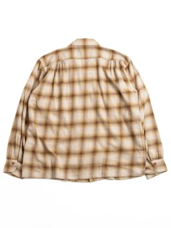 OPEN&ndash;NECKED SHIRT BROWN | SEUVAS Sale