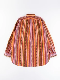 Orange Cotton Lawn Batik Stripe 19th Century BD Shirt | Engineered Garments Shop