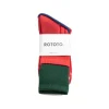 ORGANIC COTTON DOUBLE LAYER CREW SOCK GREEN/RED | RoToTo Cheap