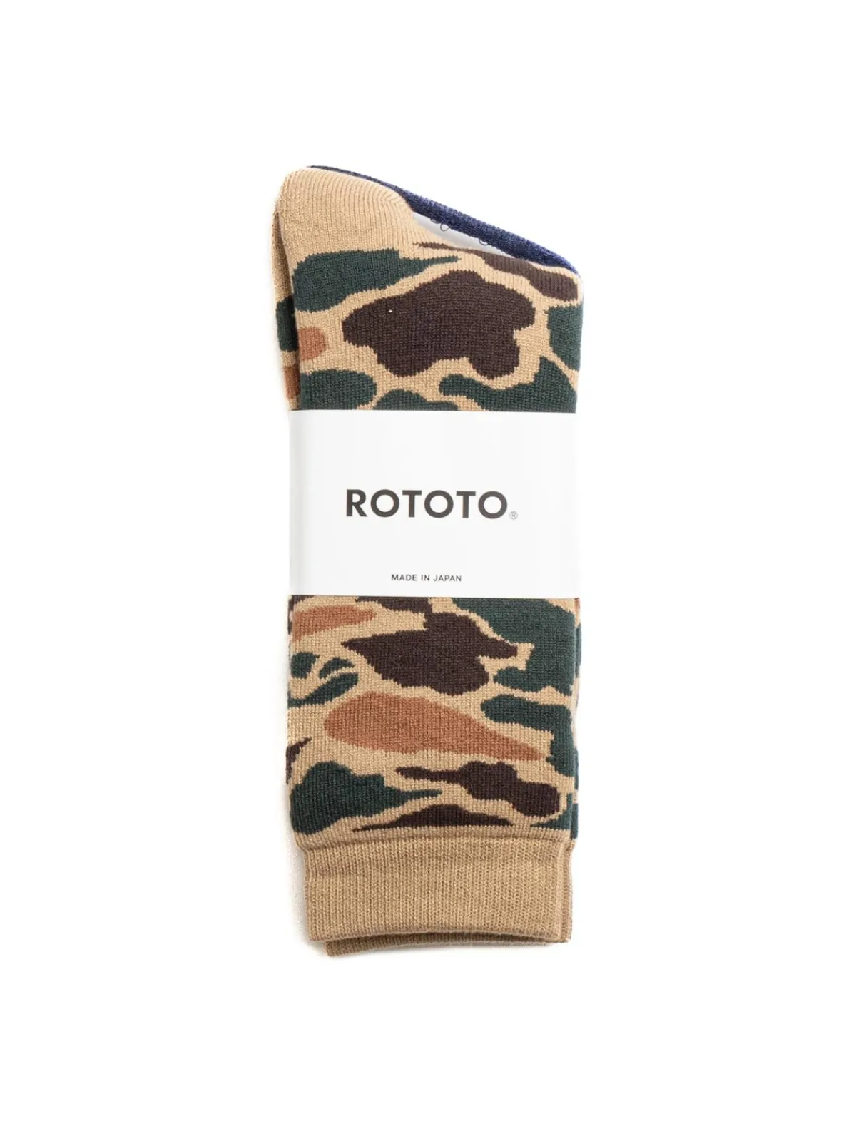 PILE CAMO CREW SOCKS KHAKI | RoToTo Hot