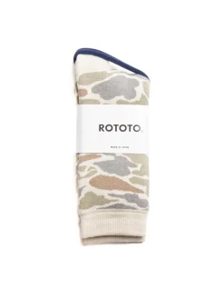 PILE CAMO CREW SOCKS PASTEL | RoToTo Fashion