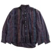 REBUILD BY FLANNEL SHIRT RIBBON WIDE OVER DYE BLUE (C) | Needles Sale