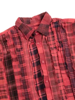 REBUILD BY FLANNEL SHIRT RIBBON WIDE OVER DYE RED (B) | Needles Outlet