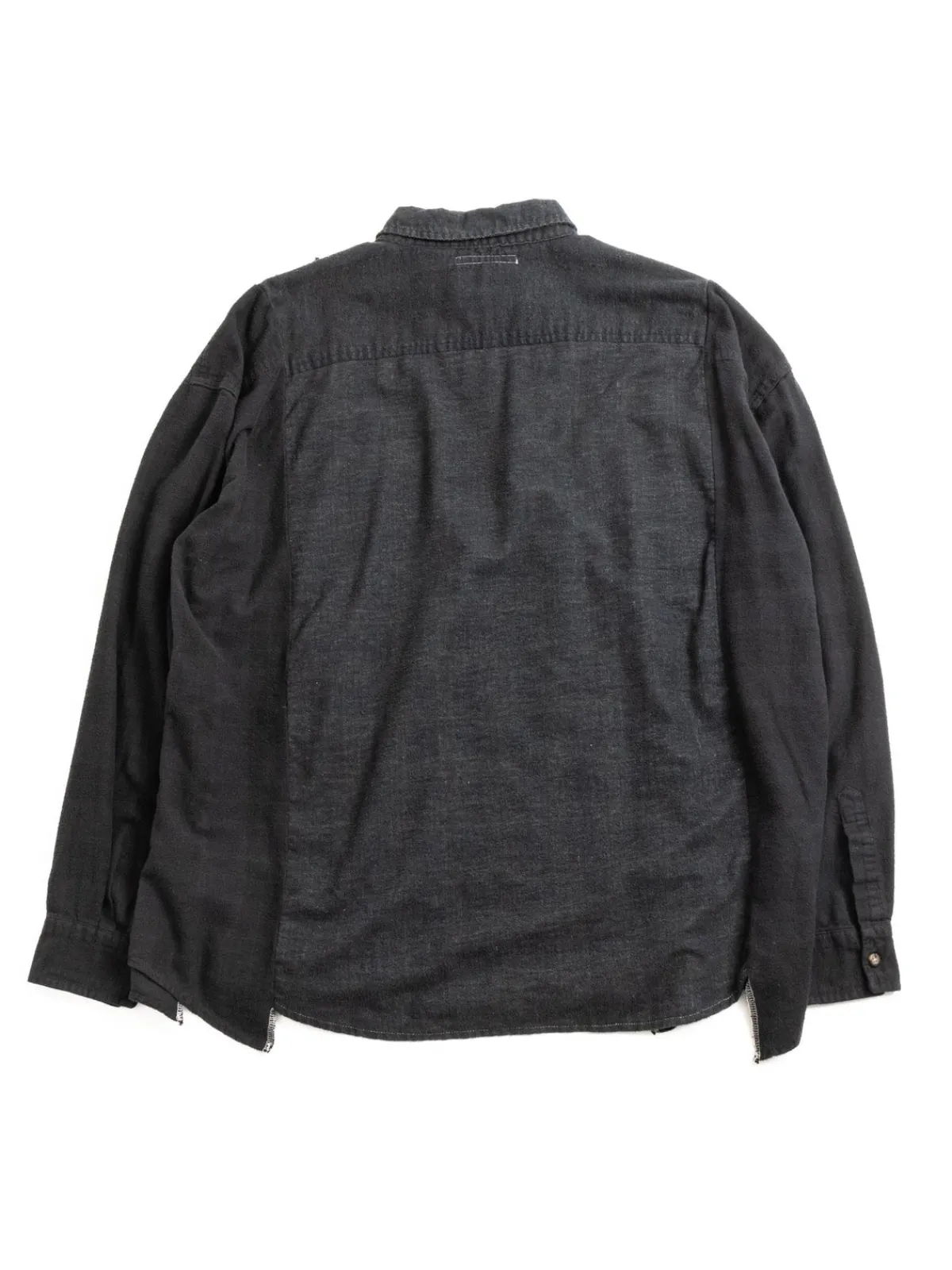 REBUILD BY FLANNEL SHIRT RIBBON WIDE OVER DYE BLACK (B) | Needles Store