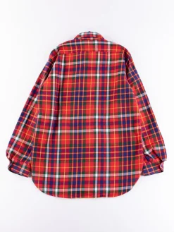 Red/Green/Yellow Cotton Twill Plaid Work Shirt | Engineered Garments Online