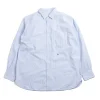 REGULAR COLLAR STRIPE WIND SHIRT SAX | Nanamica Best Sale