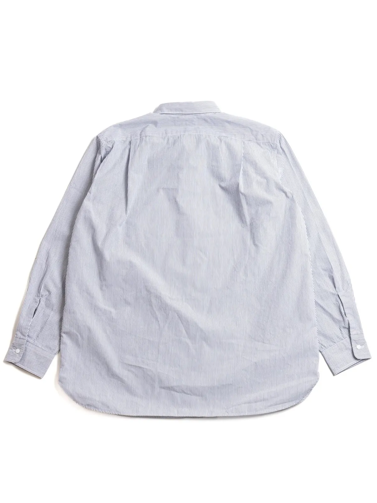 REGULAR COLLAR STRIPE WIND SHIRT NAVY | Nanamica Best Sale