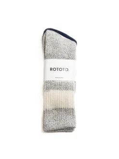 RETRO WINTER OUTDOOR SOCKS GRAY/WHITE | RoToTo Sale