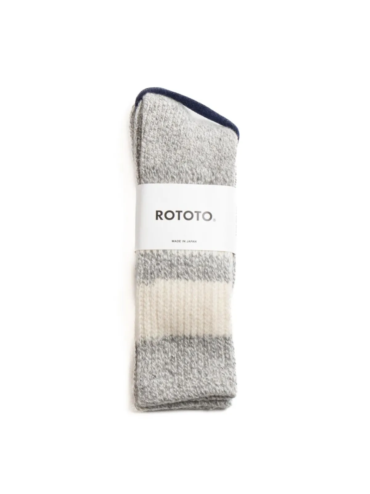RETRO WINTER OUTDOOR SOCKS GRAY/WHITE | RoToTo Sale