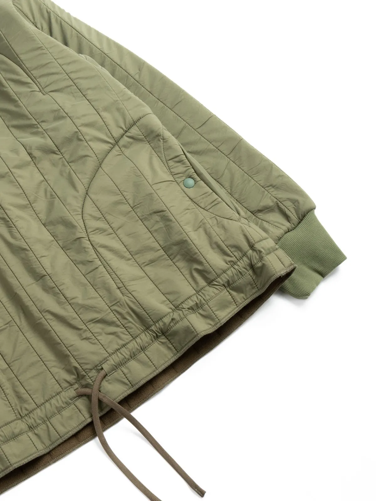 REVERSIBLE QUILT PULLOVER OLIVE | The Bureau Belfast Cheap