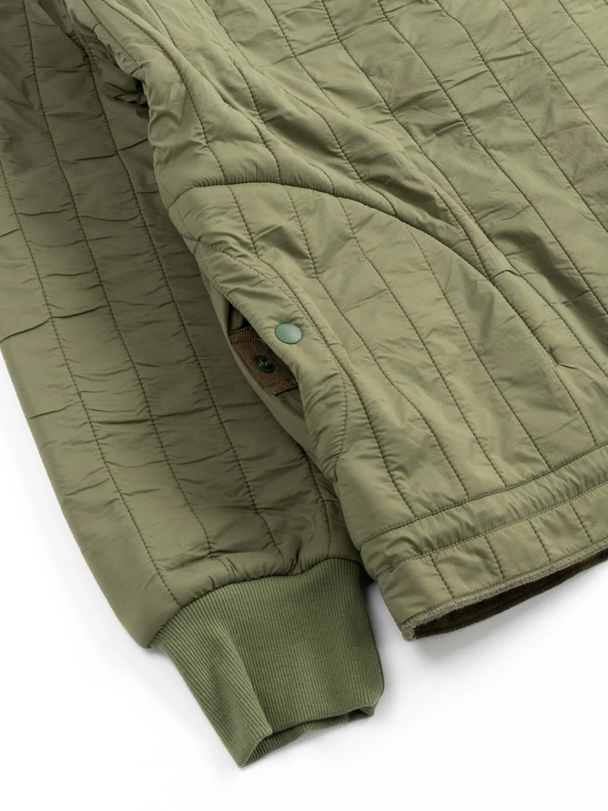 REVERSIBLE QUILT PULLOVER OLIVE | The Bureau Belfast Cheap