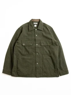 RIP–STOP WOOL C.P.O SHIRT OLIVE | SEUVAS Hot