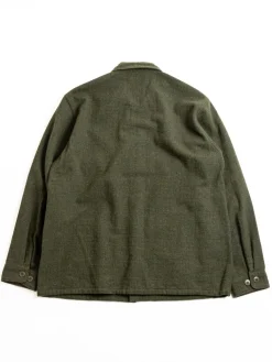 RIP–STOP WOOL C.P.O SHIRT OLIVE | SEUVAS Hot