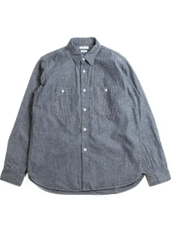 SELVEDGE INDIGO CHAMBRAY WORK SHIRTS INDIGO | SEUVAS Fashion
