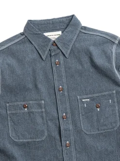 SJCBS23 TWISTED HEATHER SELVEDGE CHAMBRAY NAVY | SAMURAI Cheap
