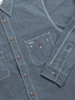 SJCBS23 TWISTED HEATHER SELVEDGE CHAMBRAY NAVY | SAMURAI Cheap