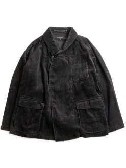 SMOKING JACKET BLACK COTTON 8W CORDUROY | Engineered Garments Flash Sale