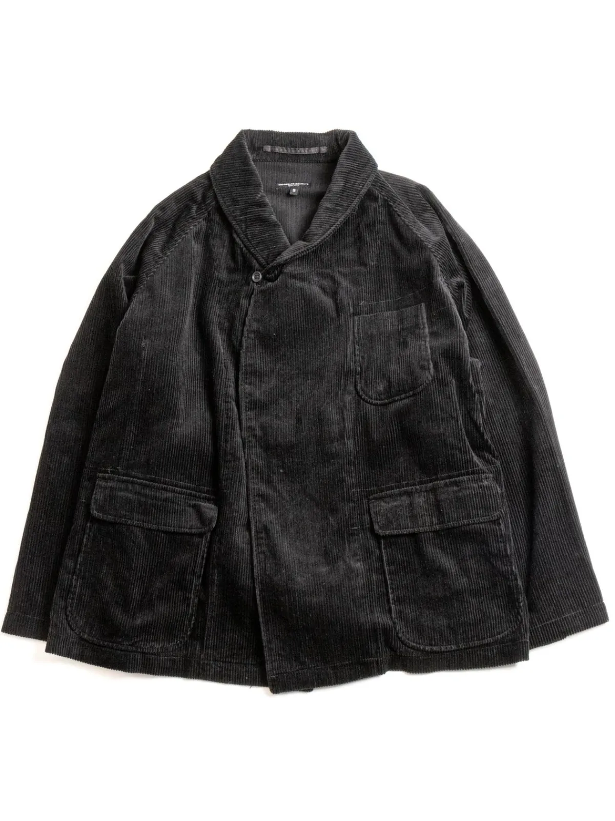 SMOKING JACKET BLACK COTTON 8W CORDUROY | Engineered Garments Flash Sale