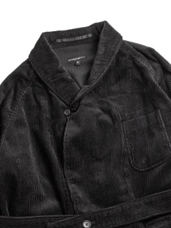 SMOKING JACKET BLACK COTTON 8W CORDUROY | Engineered Garments Flash Sale