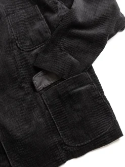 SMOKING JACKET BLACK COTTON 8W CORDUROY | Engineered Garments Flash Sale