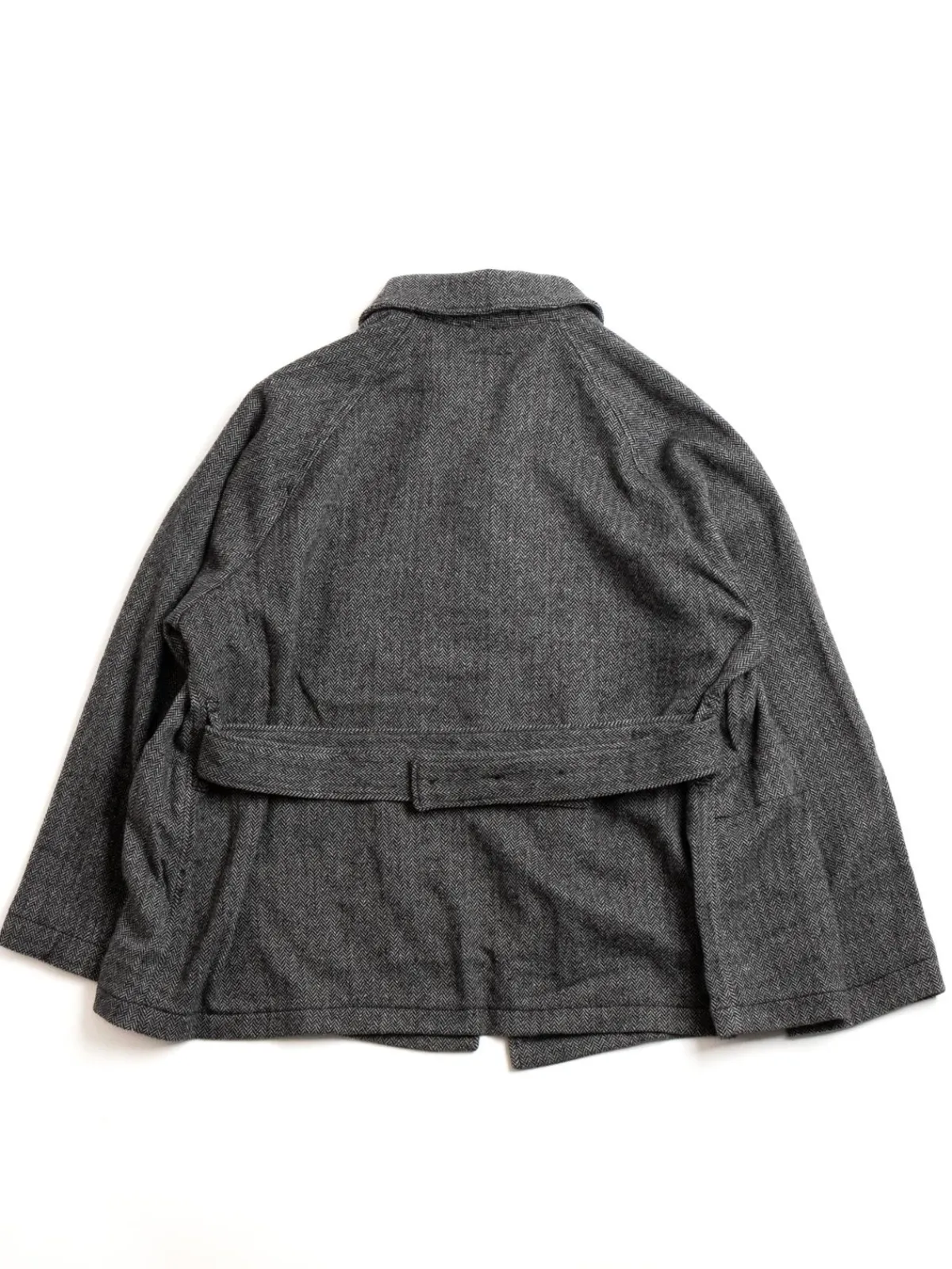SMOKING JACKET GREY POLY WOOL HERRINGBONE | Engineered Garments Online