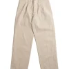 STRIPE CANVAS PANTS NATURAL | SEUVAS Flash Sale