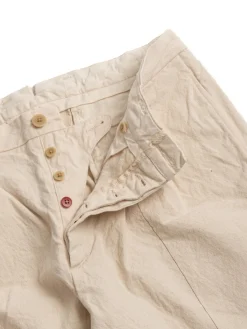 STRIPE CANVAS PANTS NATURAL | SEUVAS Flash Sale