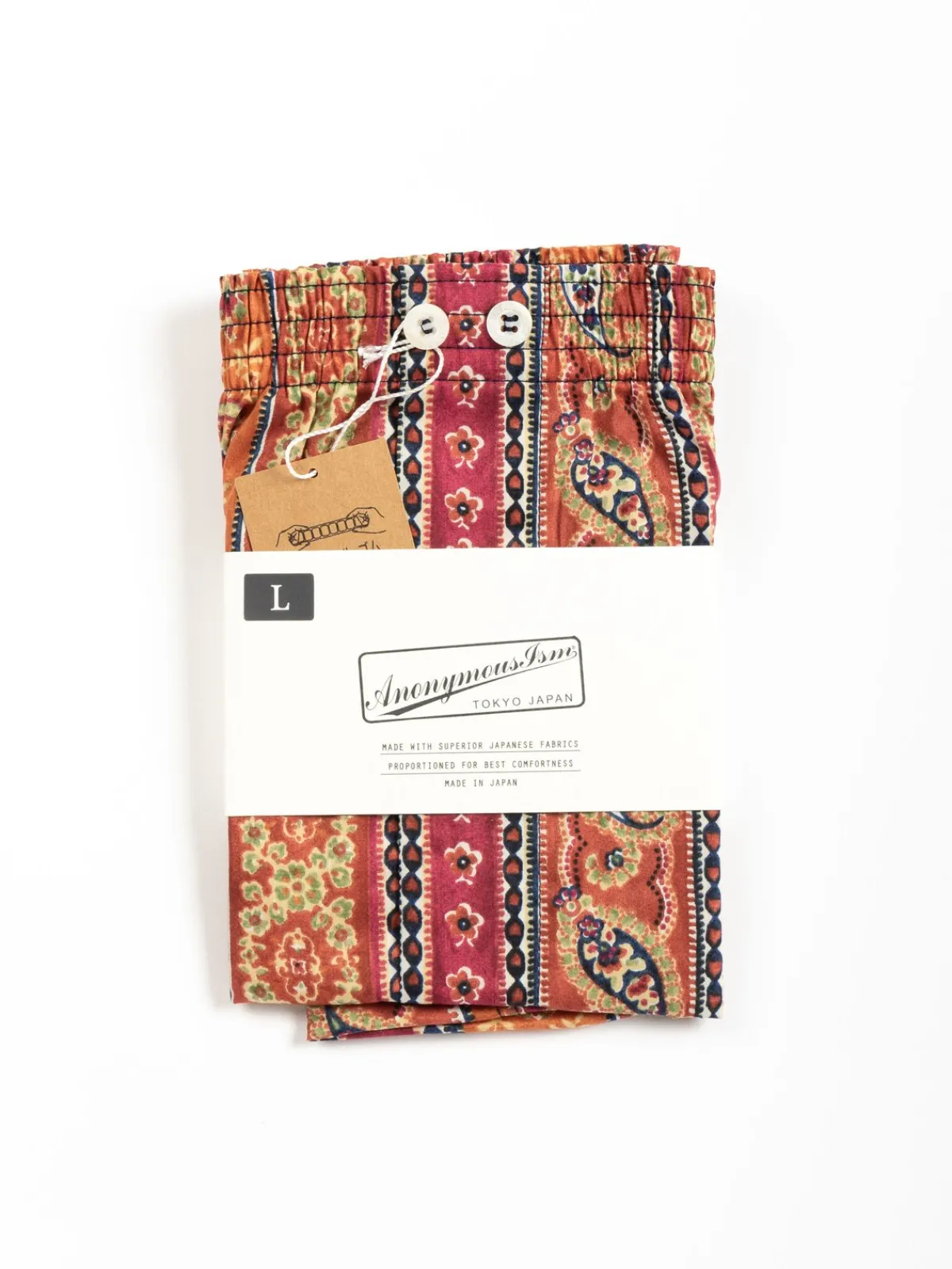STRIPE PAISLEY BOXER ORANGE | Anonymous Ism Cheap