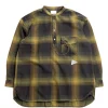 THERMONEL CHECK PULLOVER SHIRT KHAKI | and wander Best