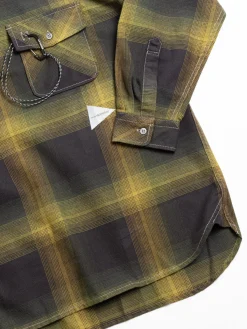 THERMONEL CHECK PULLOVER SHIRT KHAKI | and wander Best