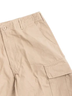VINTAGE FIT 6 POCKET CARGO SHORTS RIPSTOP BEIGE | The Bureau Belfast Online