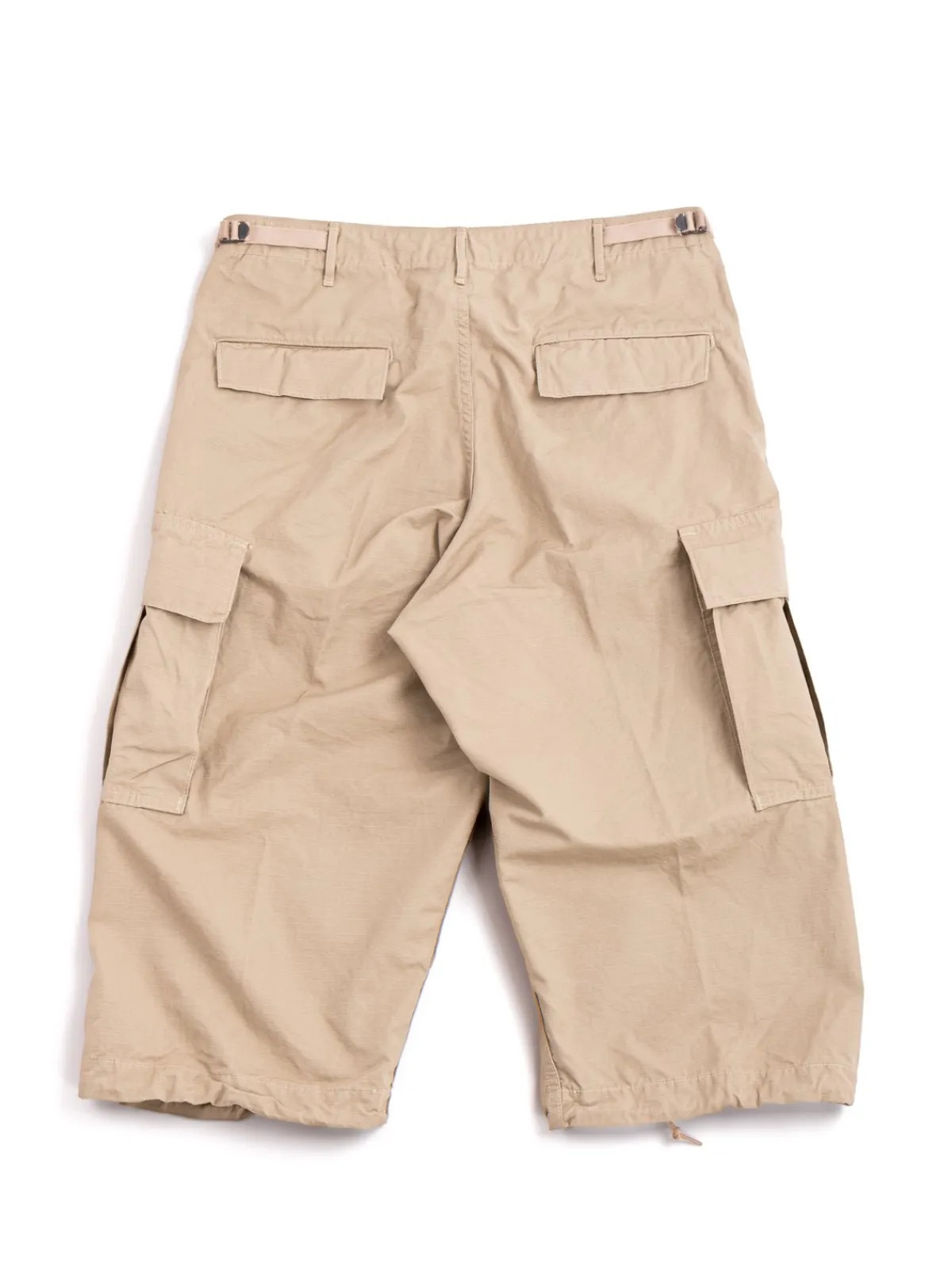VINTAGE FIT 6 POCKET CARGO SHORTS RIPSTOP BEIGE | The Bureau Belfast Online