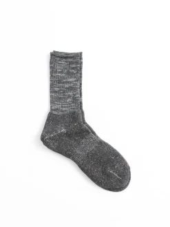 WASHI PILE CREW SOCK D.GRAY | RoToTo Shop