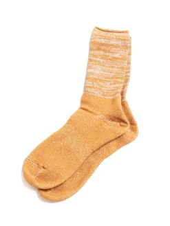 WASHI PILE CREW SOCKS D.YELLOW | RoToTo New