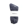 WASHI PILE CREW SOCKS NAVY | RoToTo Store