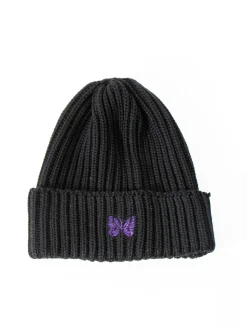 WATCH CAP MERINO WOOL BLACK | Needles Shop