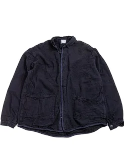 WEBBING FLY SHIRT INDIGO CHAMBRAY COTTON TOTE CLOTH HADAL BLUE | Tender Co Hot