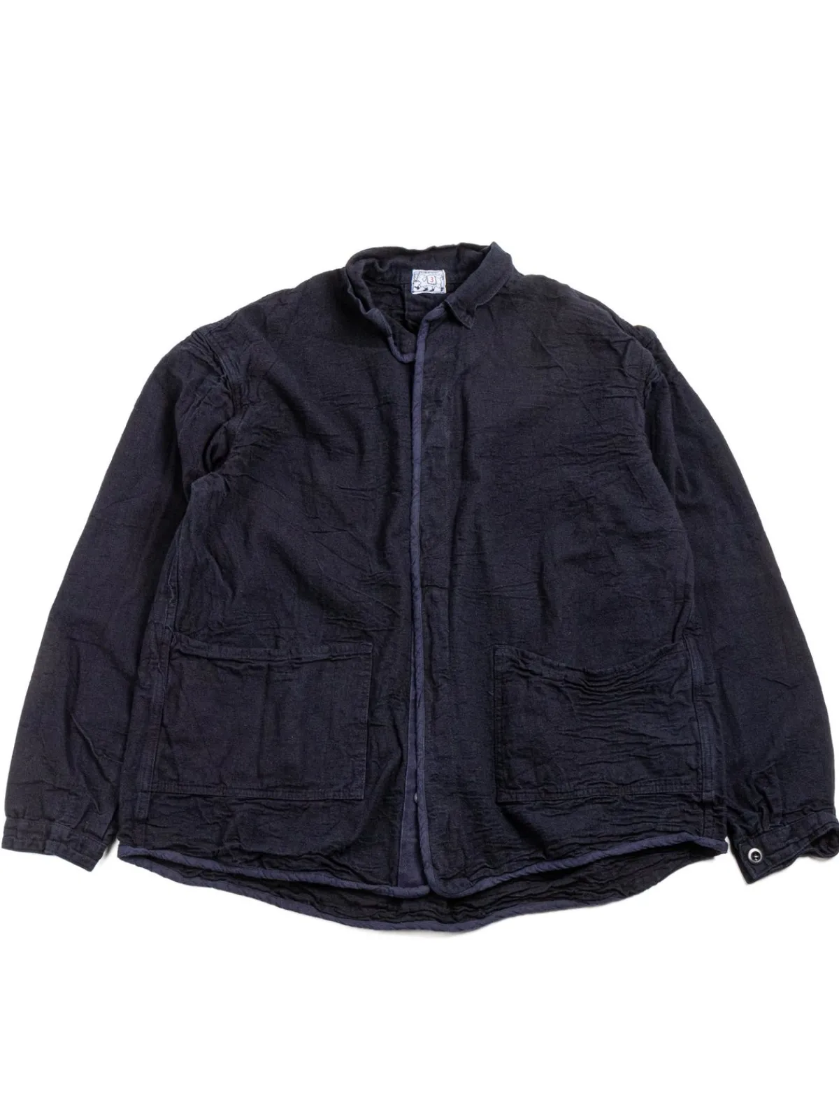 WEBBING FLY SHIRT INDIGO CHAMBRAY COTTON TOTE CLOTH HADAL BLUE | Tender Co Hot