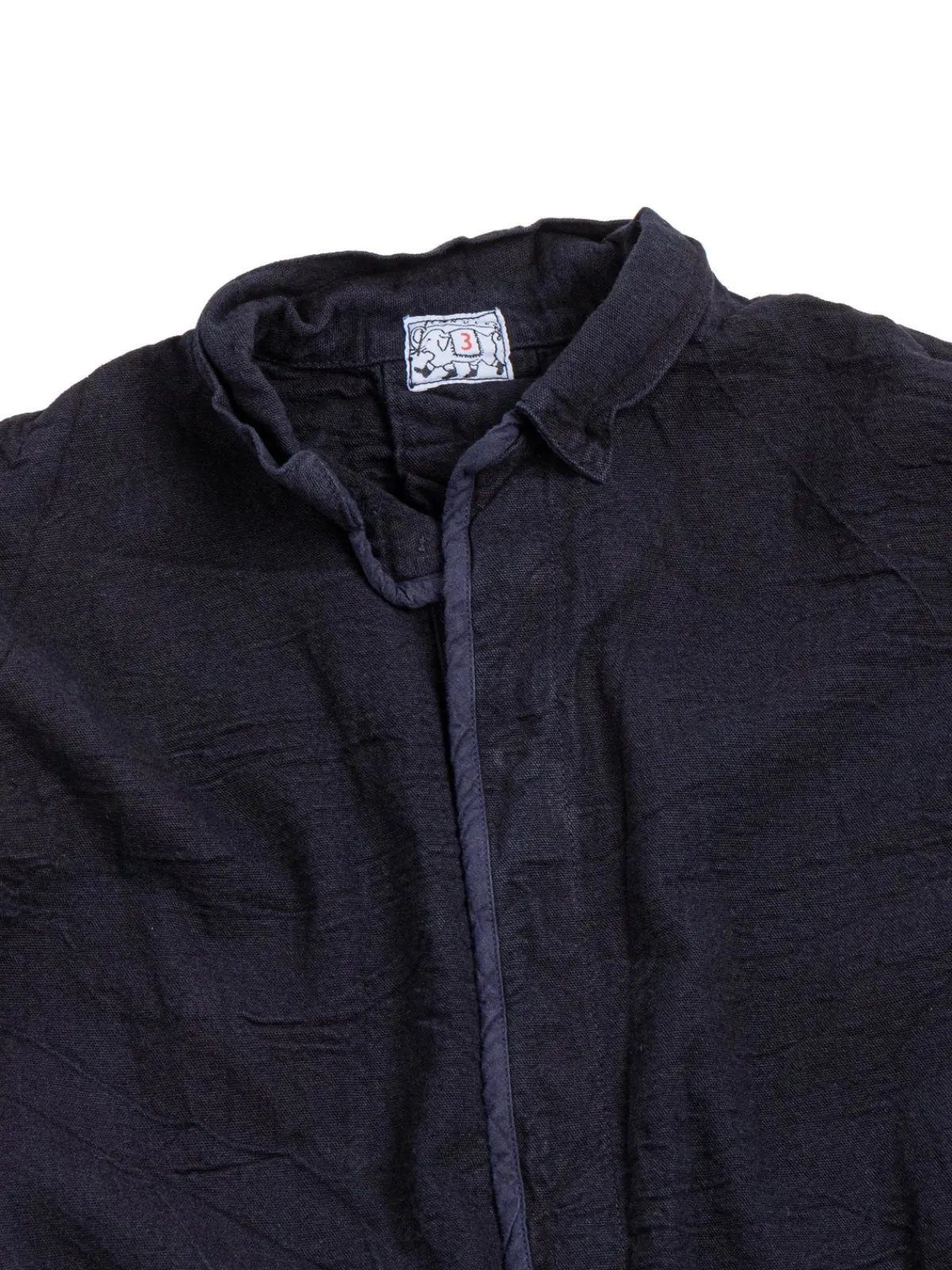 WEBBING FLY SHIRT INDIGO CHAMBRAY COTTON TOTE CLOTH HADAL BLUE | Tender Co Hot