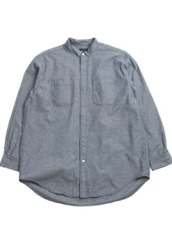 WING COLLAR SHIRT INDIGO COTTON CHAMBRAY | Engineered Garments New