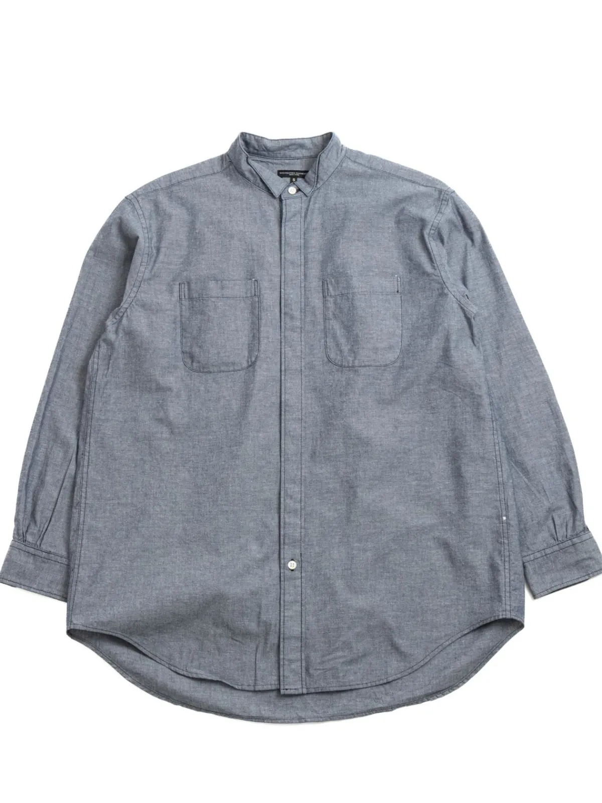 WING COLLAR SHIRT INDIGO COTTON CHAMBRAY | Engineered Garments New